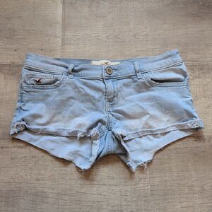 Hollister Women's Light Wash Cutoff Denim Shorts 5 W27 Frayed Hem